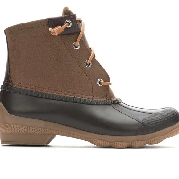 Sperry Women's 8.5 Brown Leather Syren Gulf Waterproof Rain Duck Boots - Picture 1 of 12